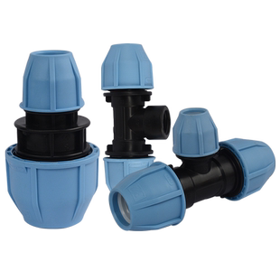 pe管快速接头配件 正三通异径三通 内丝外丝三通直通pe管25pe管50