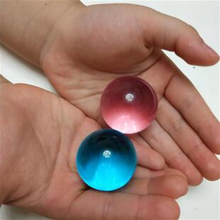 3cm水晶球玻璃弹球珠孩童按摩保健健身球手办道具假山鱼缸球装饰