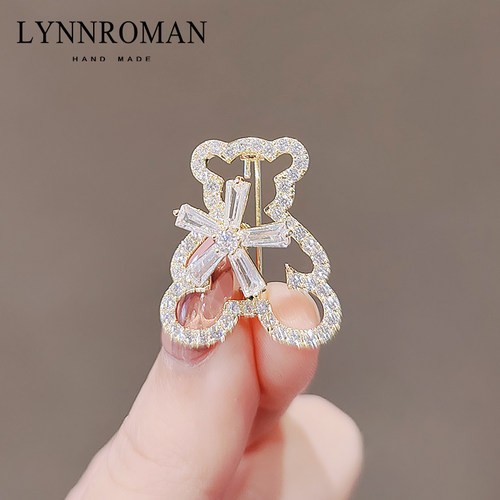 可爱小熊LYNNROMAN胸针