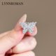 LYNNROMAN水晶蝴蝶胸针女款 轻奢时尚 设计高级感精致胸花气质配饰