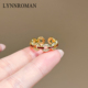 LYNNROMAN招财红绳铜钱复古戒指女2025新款 新年礼物个性 指环开口