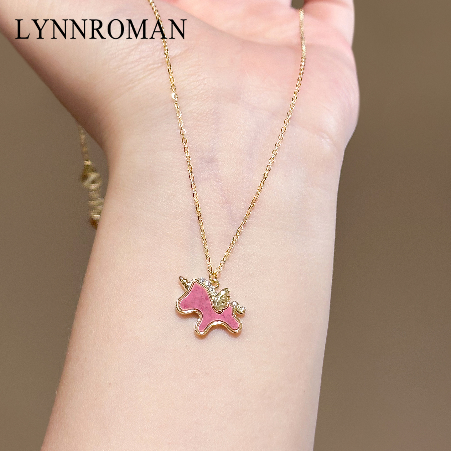 独角兽项链女锁骨链2025新款