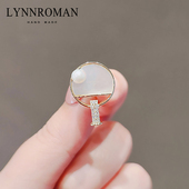 LYNNROMAN原创贝壳乒乓球拍胸针潮个性 别针领针防走光西装 配饰