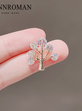 LYNNROMAN原创生命之树胸针女2022年新款小别针防走光扣开衫配饰