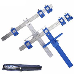 钻头可调节开孔辅助工具铝合金 木工打孔定位器橱柜抽屉拉手安装