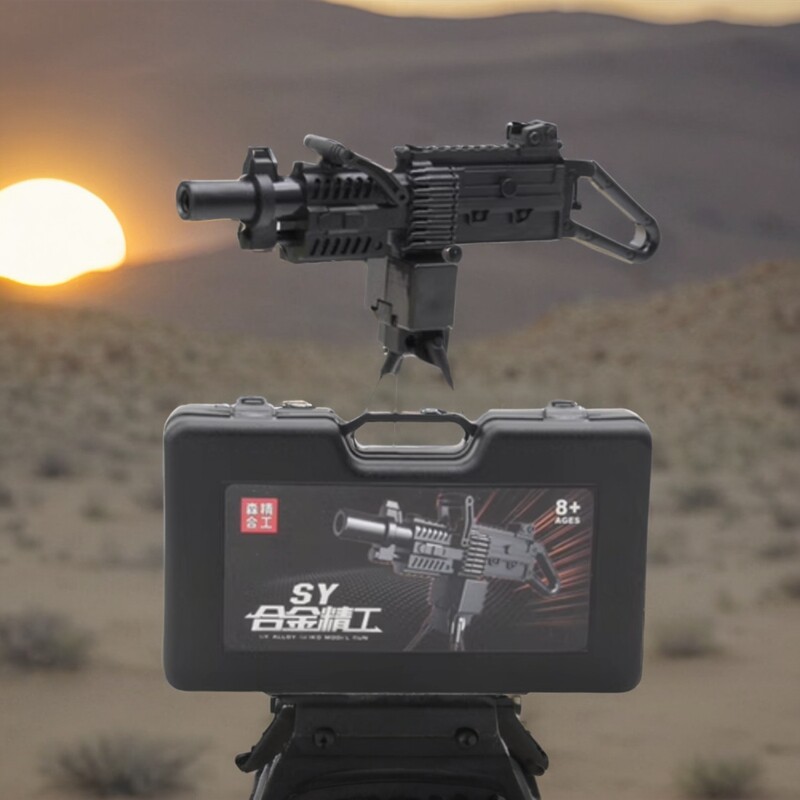 sy合金精工吃鸡加特林武器模型玩具绝地求生装备合金可发射重机枪