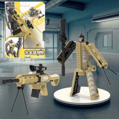 变形机器人变形玩具枪不可发射