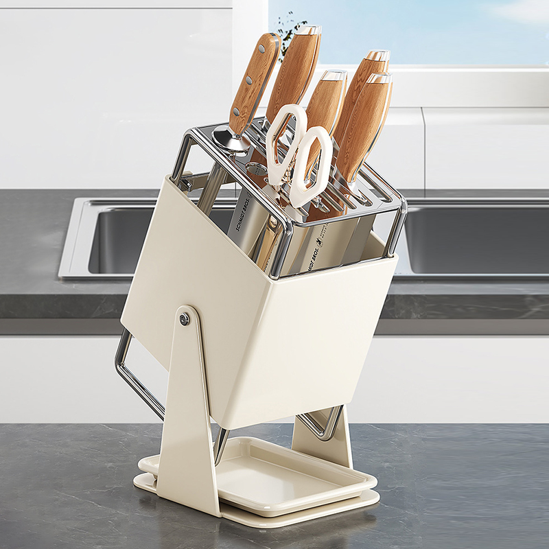 厨房不锈钢刀架多功能刀具收纳架