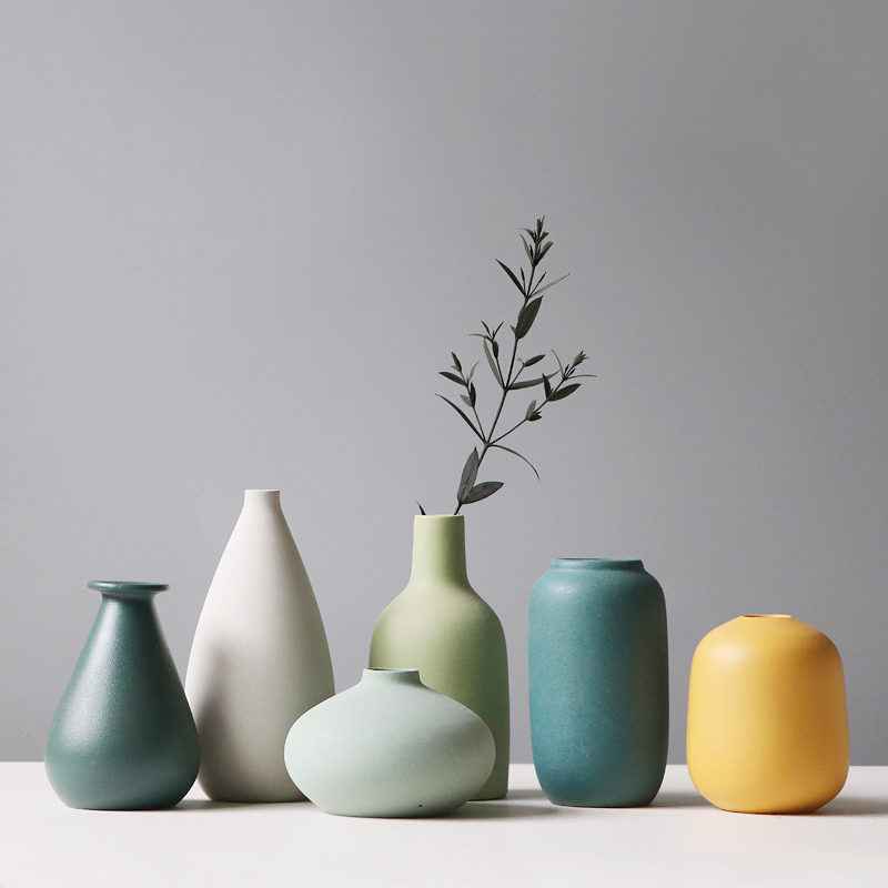 简约现代风家居客厅森系小花瓶