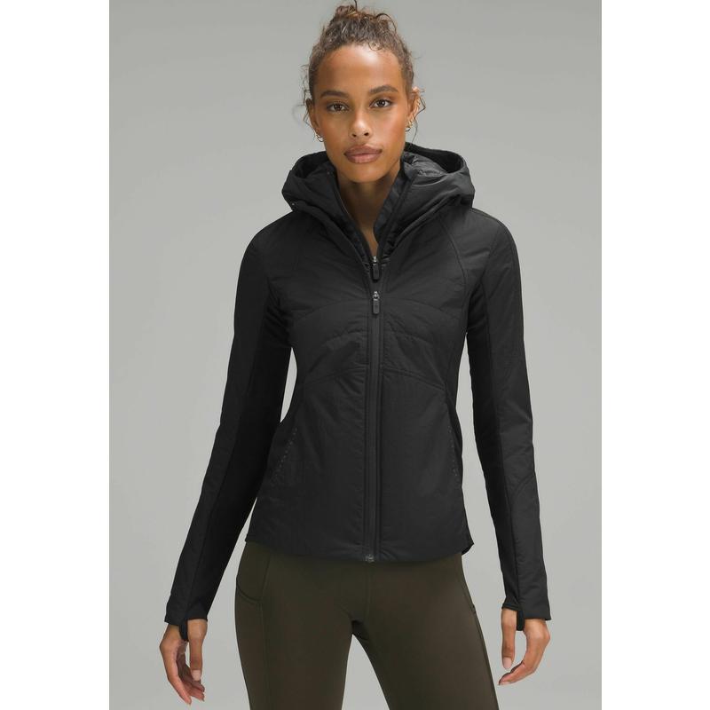 lululemon/露露乐蒙女式运动茄克防风防水连帽长袖休闲跑步外套