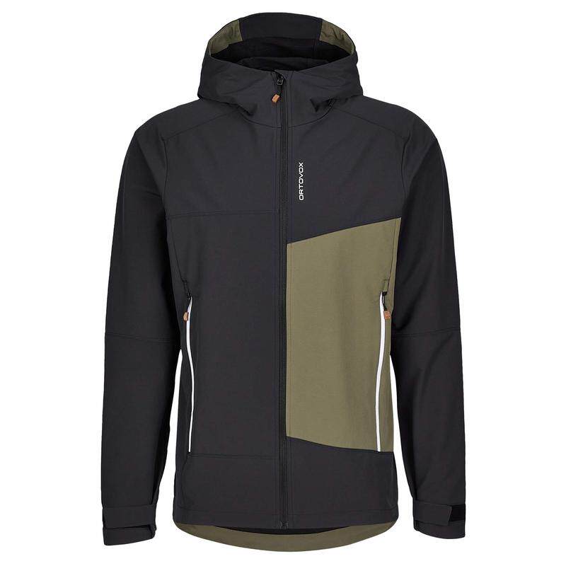 代购Ortovox男士软壳衣防风防水保暖户外夹克连帽长袖登山服