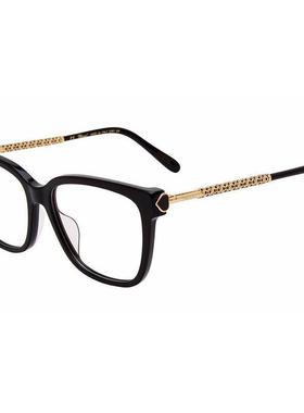 代购Chopard女士眼镜框方形全框黑色醋酸纤维日常佩戴通勤眼镜架