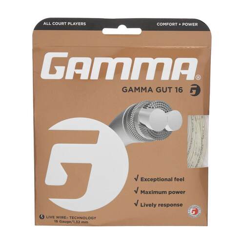 代购Gamma网球线舒适手感强劲动力快速响应弹性回弹