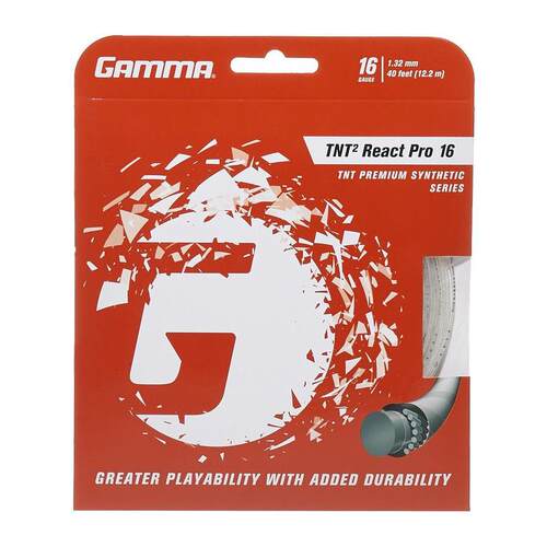 代购Gamma网球线高回弹增强旋转耐磨损良好手感16号1.32mm40英尺