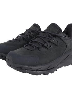 代购Hoka OneOne男士徒步鞋防水防滑高缓冲轻量黑色皮革EVA中底