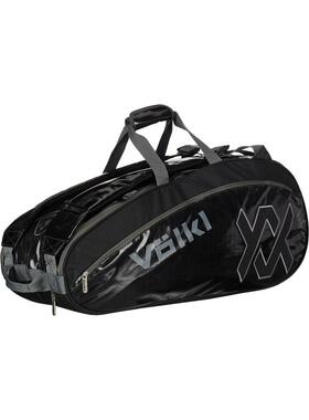 代购Volkl网球包气候控温内衬独立鞋仓侧边收纳袋可调节背带黑色