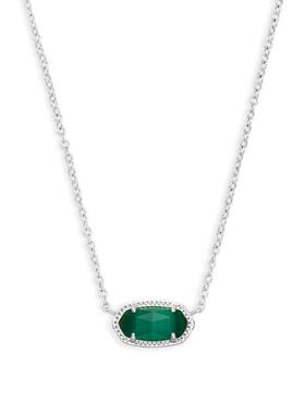 代购Kendra Scott饰品女士项链优雅精致时尚简约绿色猫眼石