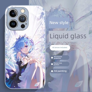 蕾姆适用iqoo13手机壳iqooneo9动漫12pro二次元11s玻璃8se新款10蓝色7少女6周边vivo爱酷5卡通z1夏日u3x防摔