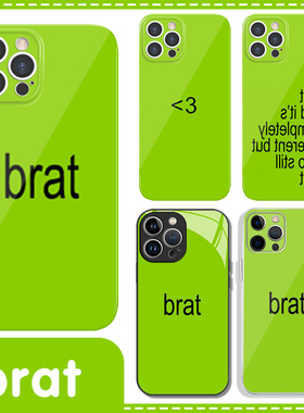 brat手机保护壳苹 果15华为mate60周边iPhone16Promax小米14欧美潮牌vivo辣妹风OPPO时尚13charli xcx12潮流4