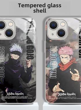 适用于Apple 16手机壳Tiger Staff Youren iPhone 14双面Suzy 13Promax玻璃壳15Plus Gojo Satoru 12Mini保护