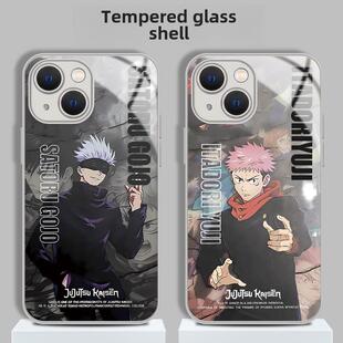 适用于Apple 16手机壳Tiger Staff Youren iPhone 14双面Suzy 13Promax玻璃壳15Plus Gojo Satoru 12Mini保护