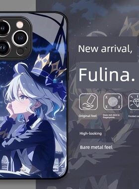 原神手机壳芙宁娜绫华刻晴适用苹果iphone17小米15华为m70玻璃红米k80雷神iqoo万叶oppo一加ace5至尊神子动漫