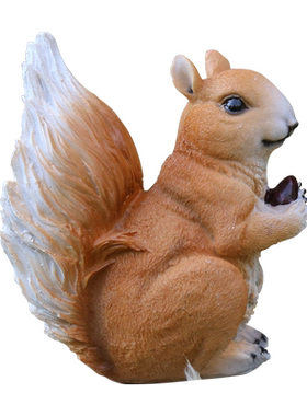 仿真卡通风小松鼠园艺庭院摆件