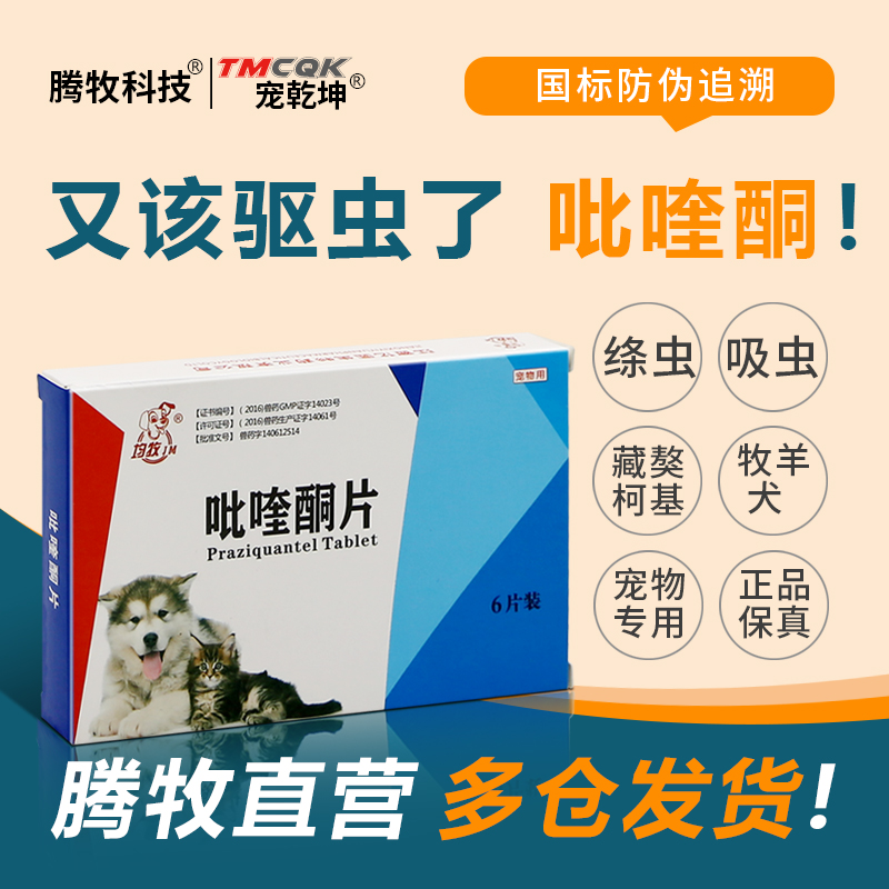 吡喹酮驱虫药兽用猫咪狗绦虫吸虫