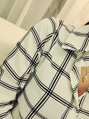 夏裝中年婦女裝長袖襯衣格子襯衫帶領有領子的上衣30寸衫25歲35A1在類目 女裝/女士精品, 襯衫中 - 來自Buy2taobao.com提供專業的淘寶代購服務