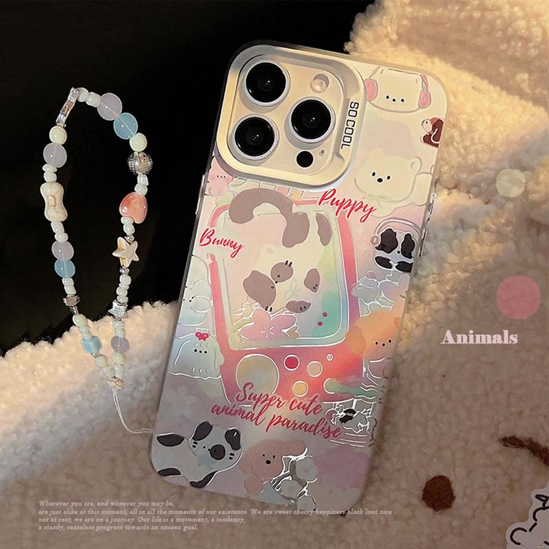 ins萌趣猫咪游戏机镭射iPhone手机壳适11/12/13/14/15/16pro max