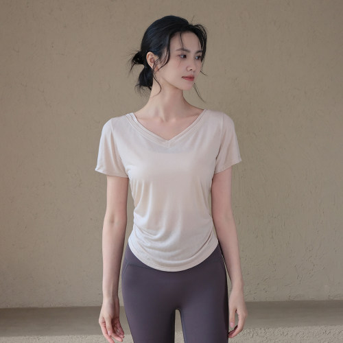 元气女孩宽松透气瑜伽服健身短袖