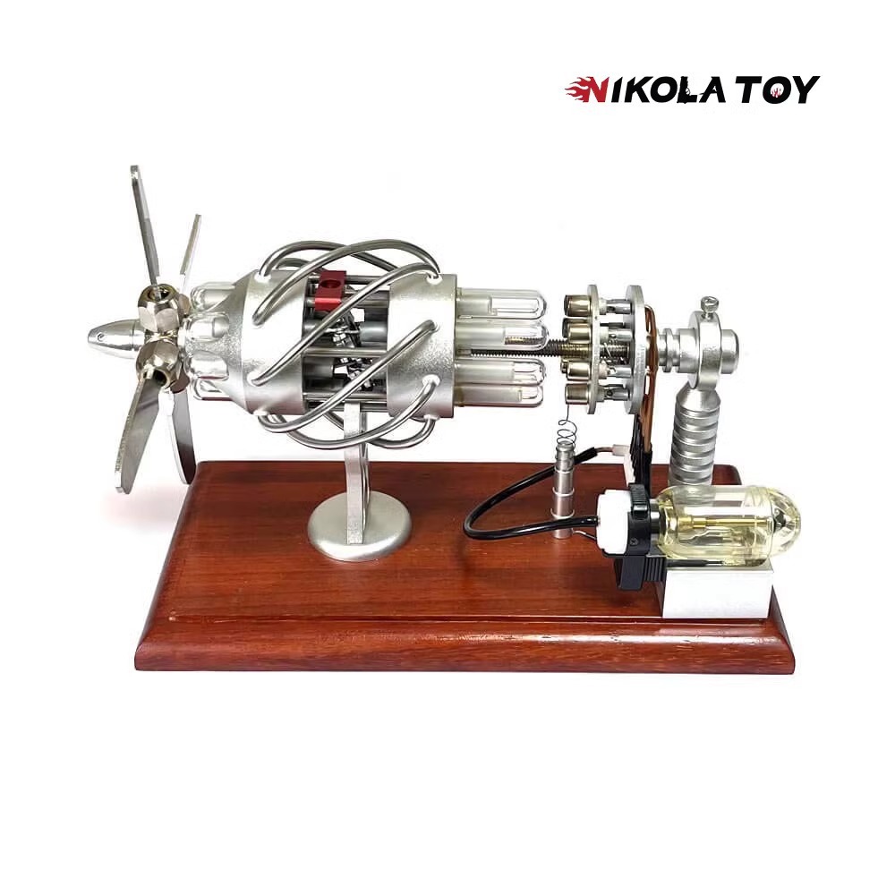 NIKOLATOY东方红内燃机引擎模型微型燃油发电机桌面摆件酷炫礼物