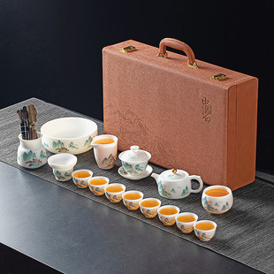 金镶玉国工郭志保全手工功夫茶具套装送长辈结婚乔迁新居伴手礼品