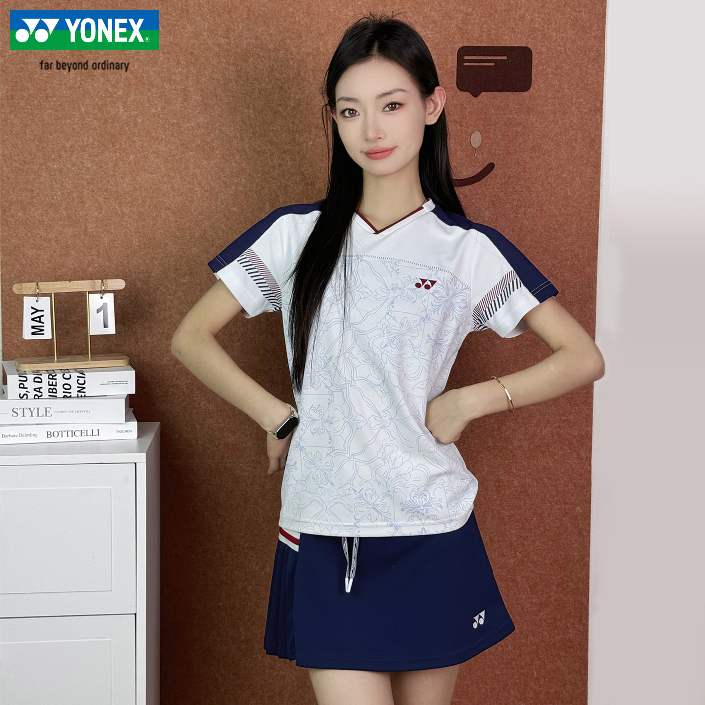 新款YONEX尤尼克斯羽毛球服女套装速干透气运动短裙短裙yy比赛服