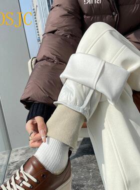 羽绒裤女外穿冬季零下40度搭极寒高腰直筒裤2025新款宽松保暖棉裤