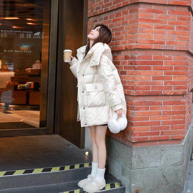 高端鹅绒羽绒服女设计感小众2025年冬季新款中长款小个子加厚外套