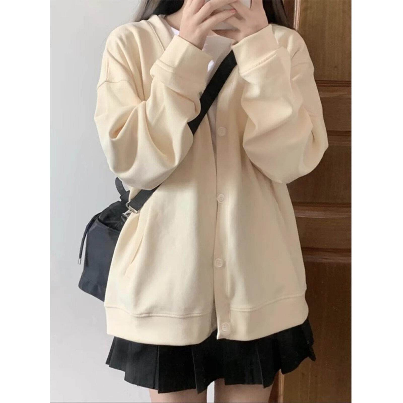 SPYB覆古开衫女春秋季2025新款棒球服卫衣正肩小个子上衣薄款外套