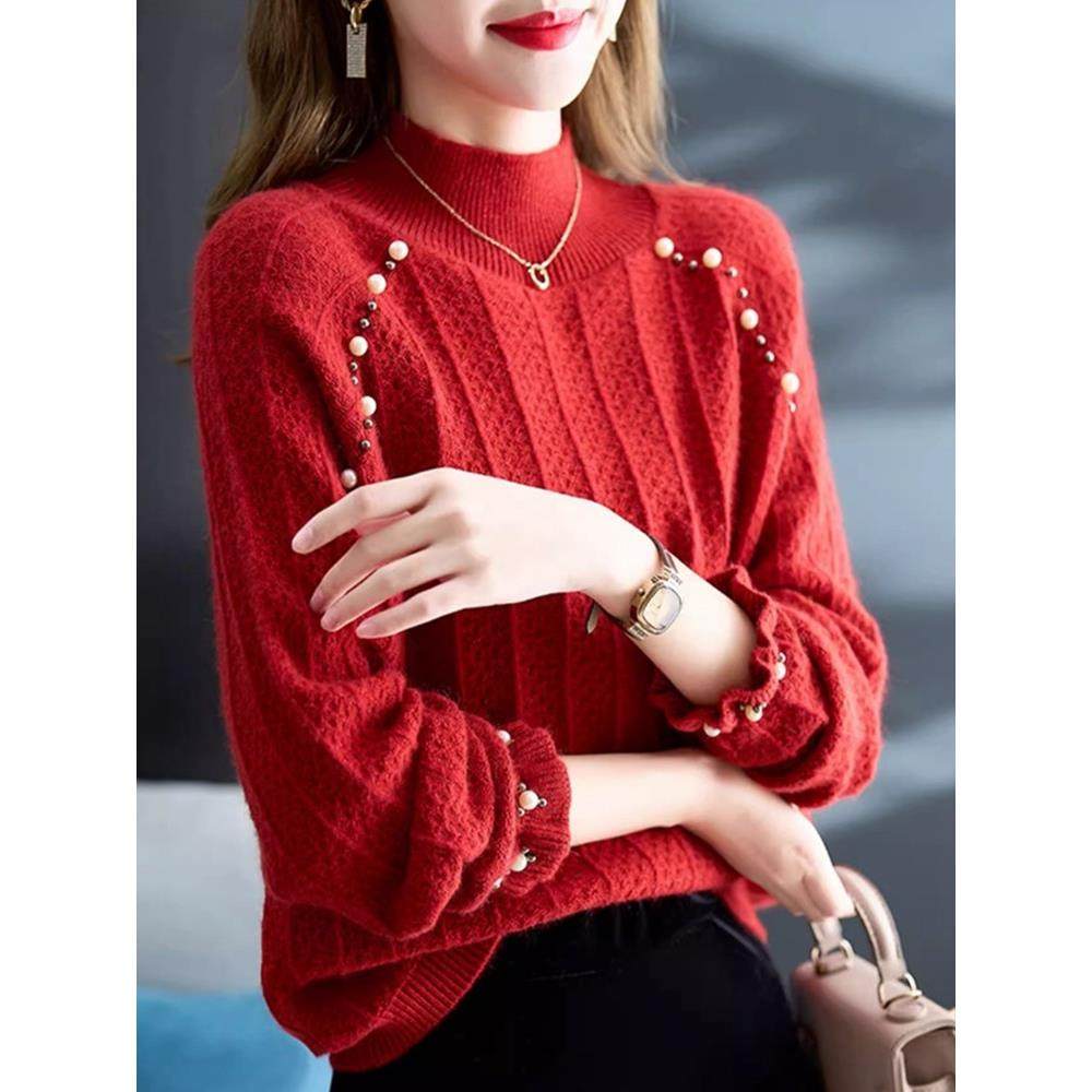 RAGR 轻盈蓬松柔软 可以触摸到的舒心感受 螺纹钉珠澳洲羊毛毛衣,服饰配件/皮带/帽子/围巾,中老年服配,淘宝优惠券,粉丝福利购,淘宝优惠卷