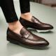 英伦商务真皮软面一脚蹬懒人休闲乐福鞋 流行男鞋 男 百搭休闲鞋 时尚