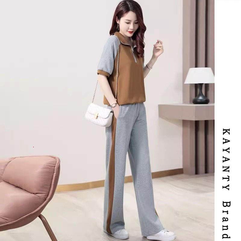 KAYANTY春秋休闲运动服套装2025新款女装活泼减龄显瘦遮肉两件套