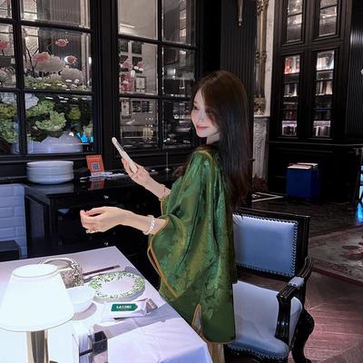 新中式轻国风提花短女装外套2025春秋季新款气质宽松覆古盘扣上衣