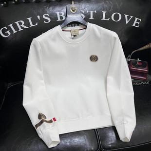 BellerLee 欧美潮牌卫衣男士纯棉潮流时尚刺绣长袖t恤