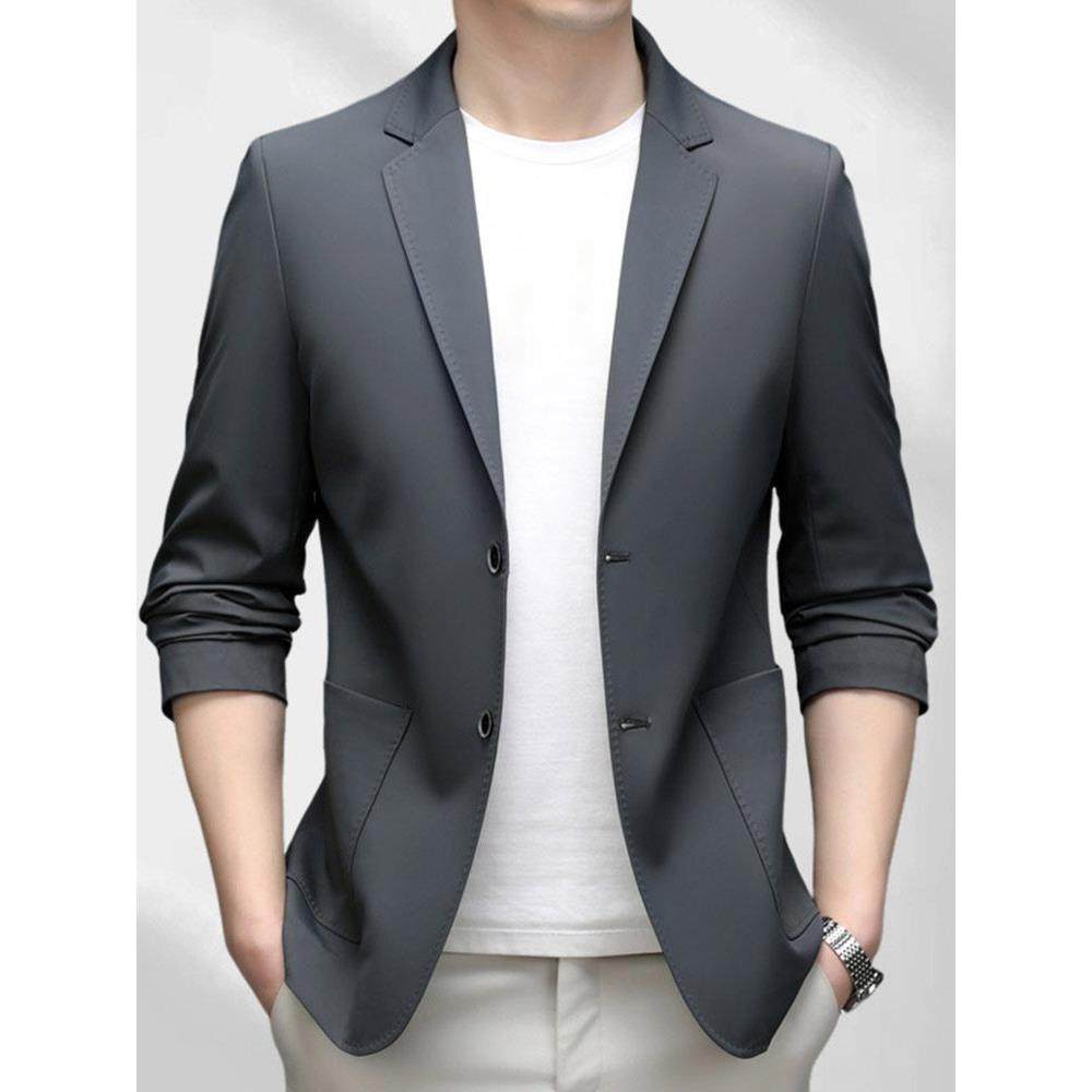 法莎尼亚2025新款免烫抗皱休闲西服男修身商务西装外套春秋单西