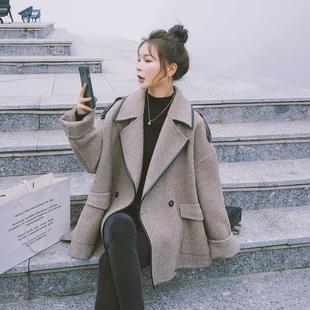 SPYB中长款毛呢外套女2025年新款秋冬显瘦休闲运动小个子妮子大衣