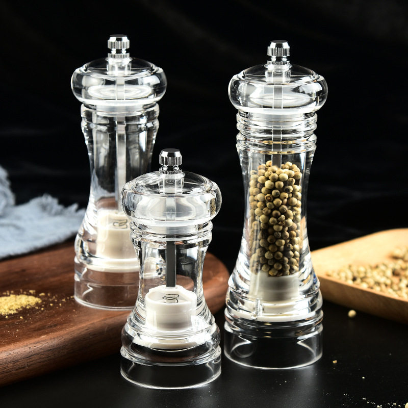 手动亚克力透明胡椒研磨
