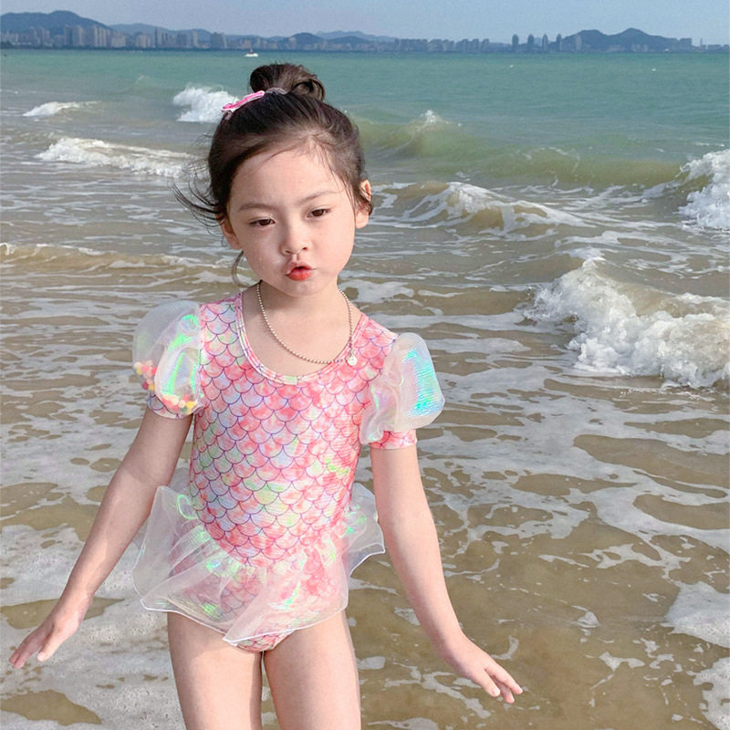 儿童泳衣夏季新款平角小童兒童女宝宝多款洋气儿童泳衣