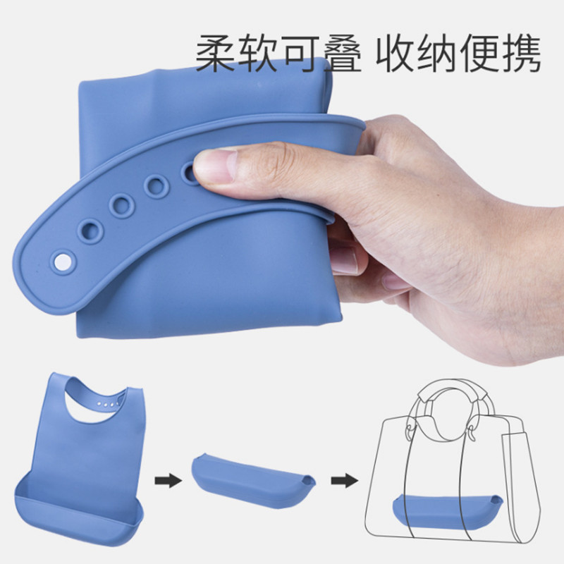 成人围嘴吃饭用的围兜大人饭兜老年人兜兜成年口水兜老人硅胶防水