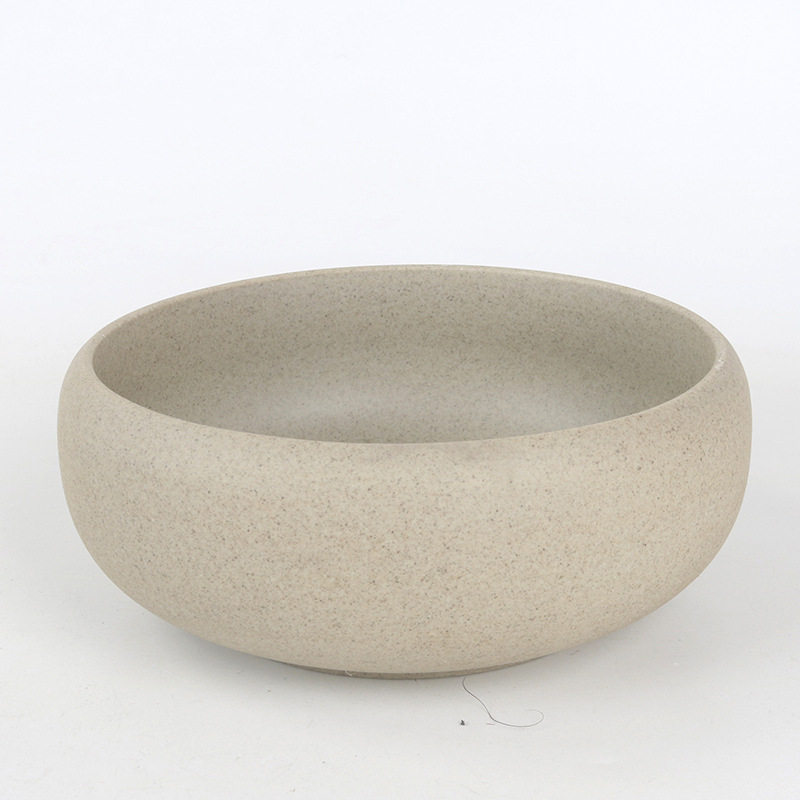 创意睡碗莲金钱草水培植物盆栽 个性粗陶多肉水仙花拼盘陶瓷花盆