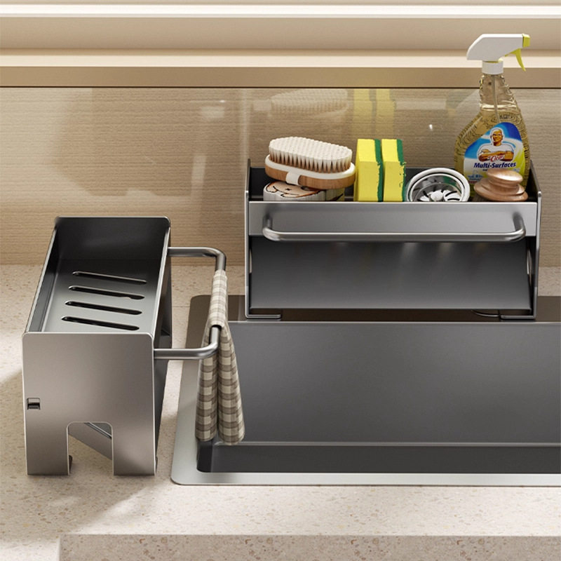厨房置物架抹布架收纳沥