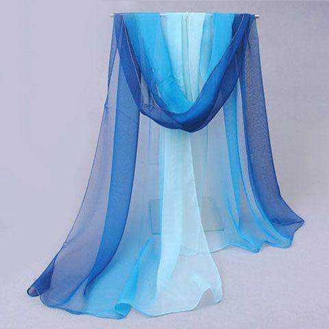 舞蹈丝巾甜美长方形沙滩巾百变跳舞长款户外披巾拼色演出纱巾围巾